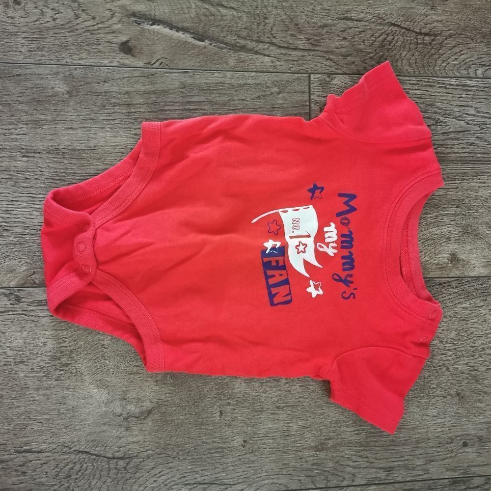 5/$10 Joe Fresh neutral red onesie